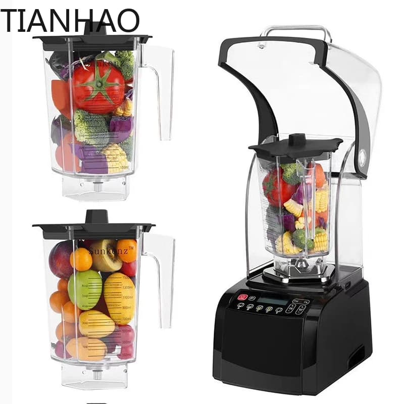 2025 Professional Heavy Duty 3 In 1 Blender Commercial Food Mixer 1500W 1200Ml For Crushing Ice