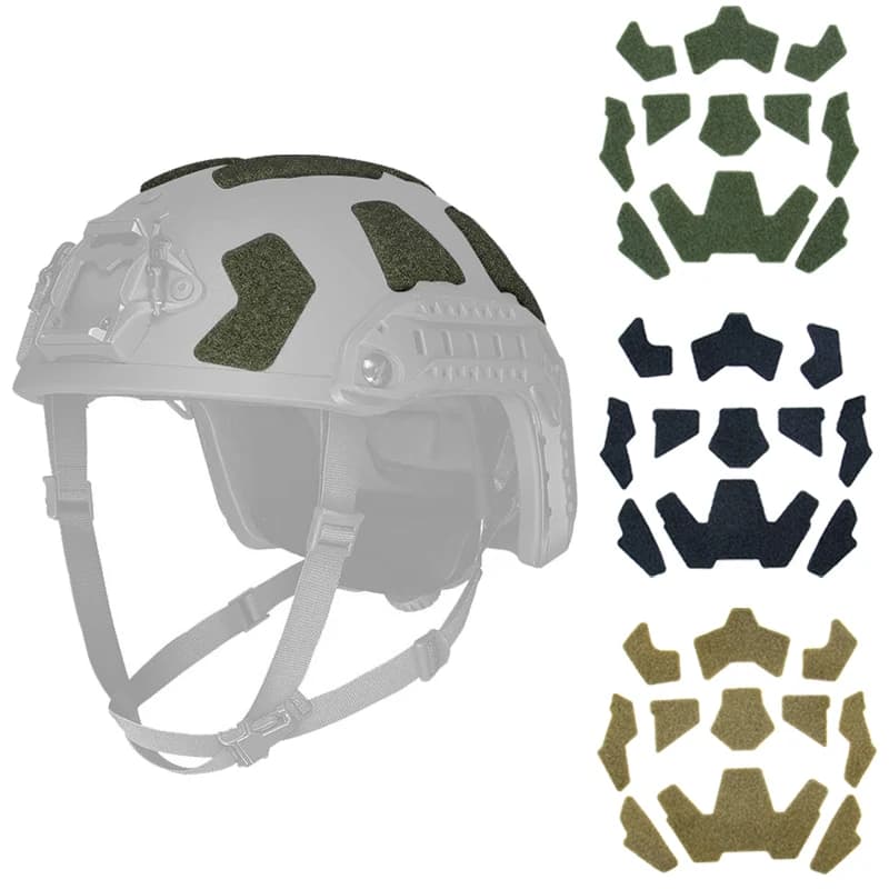 Set di 11 Pezzi di Adesivi Universali in Velcro per Casco Tattico FAST, Imbottiture per Casco da Football