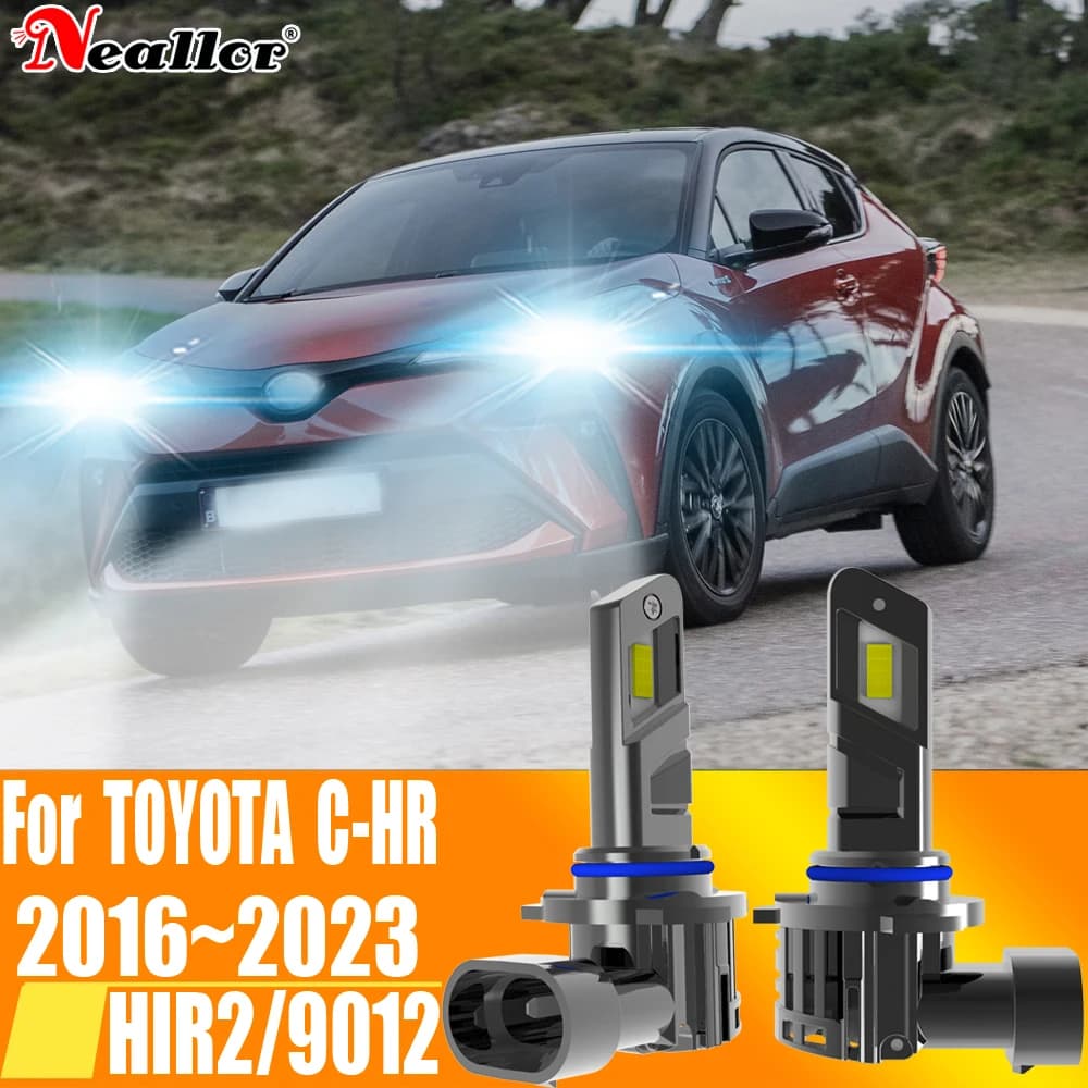 2 pz HIR2 Ha Condotto Il Faro Canbus No Error 9012 Lampadina Per Auto Ad Alta Potenza 6000 K Diodo di Luce Bianca Lampada 12 v 55 w Per Toyota Chr 2016 ~ 2023