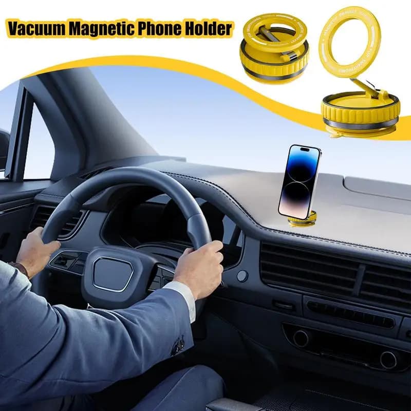 Supporto per telefono magnetico sottovuoto Supporto per telefono con ventosa a vuoto Supporto per cellulare wireless regolabile Accessori interni per auto per