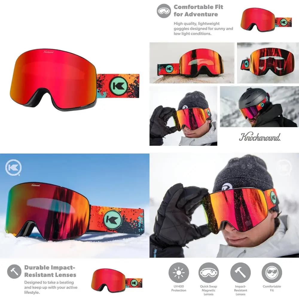 Occhiali da sci/snowboard unisex con rivestimento antiriflesso e antiappannamento - Protezione UV400