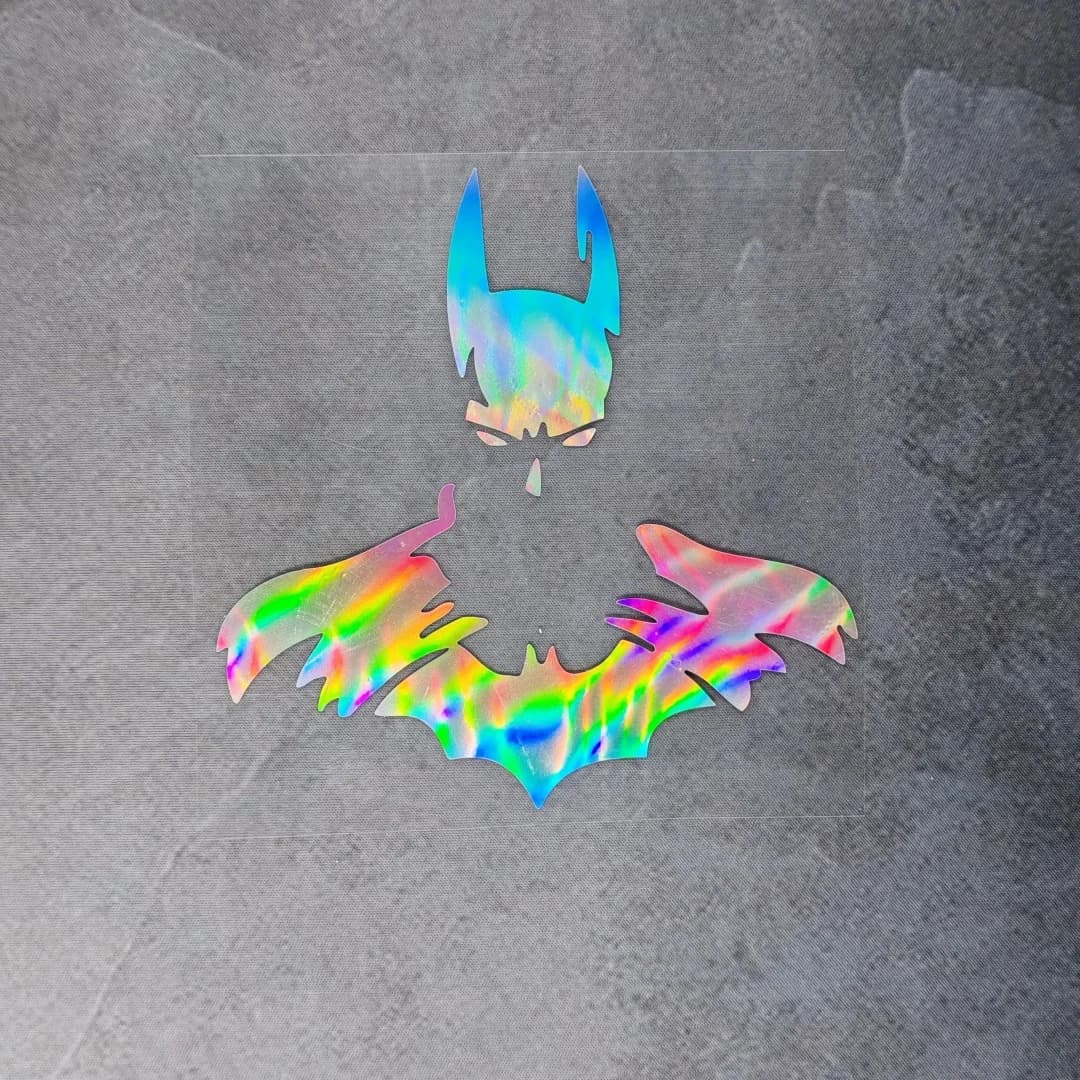 Adesivi per auto Bat Man Laser olografico Creativo Decalcomanie riflettenti per tappo serbatoio carburante Finestra Tronco Moto Laptop