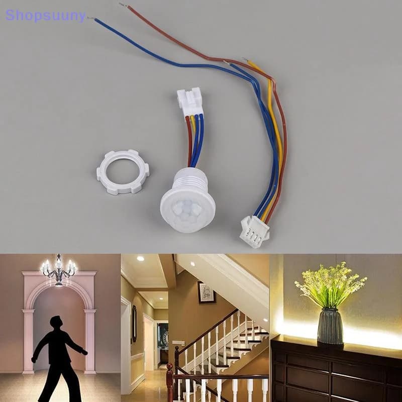 [SU]110v 220v Home Indoor Outdoor Infrared Light Motion Sensor Time Delay Home Lighting PIR Switch LED Sensitive Night Lamp[SU]