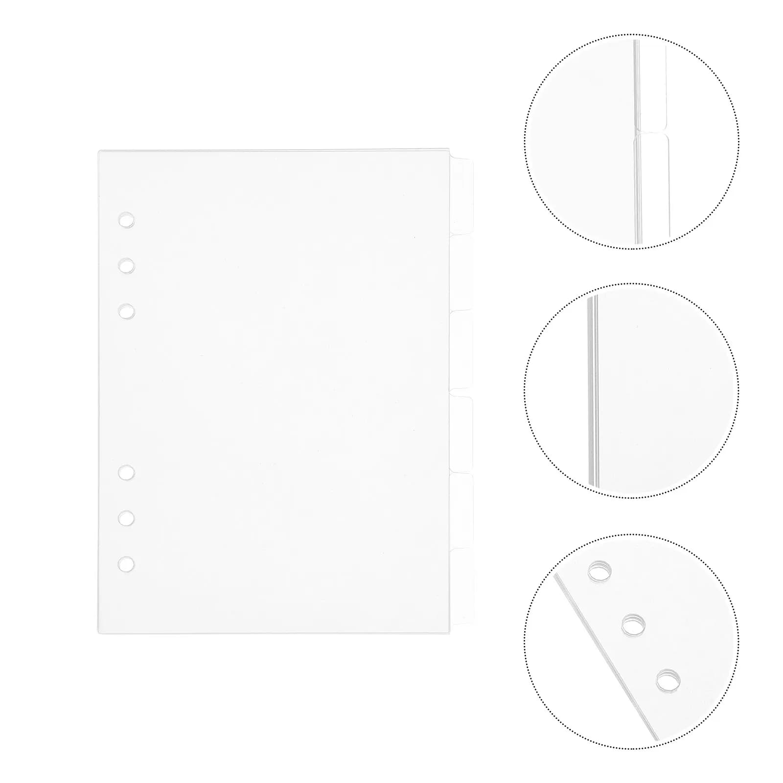 Set di 6 Raccoglitori per Quaderni in Acrilico, Copertine Trasparenti Rimovibili, Ricariche per Diario Fai-da-Te, Accessori per Organizer e Planner
