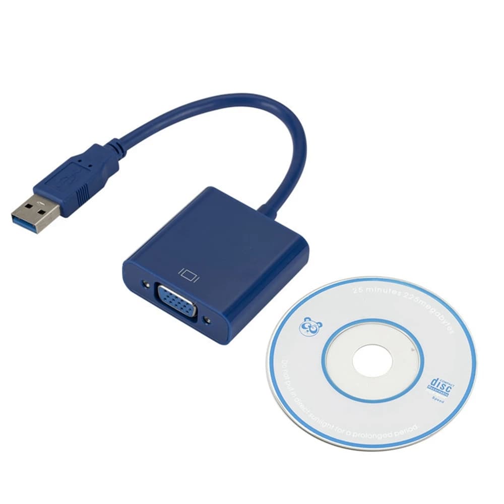 Convertitore da USB a VGA cavo di conversione del proiettore Interfaccia da USB 3.0 a VGA scheda grafica esterna espansione display schermo cabina dati