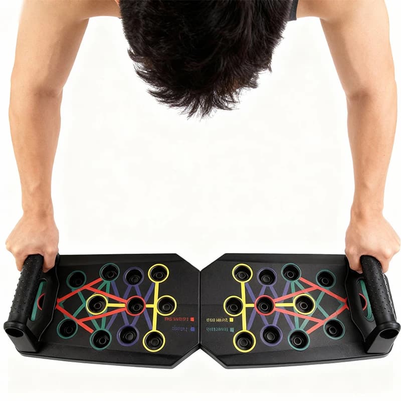 Portable foldable push-up board set with handles Multifunctional fitness equipment for chest abdomen back training