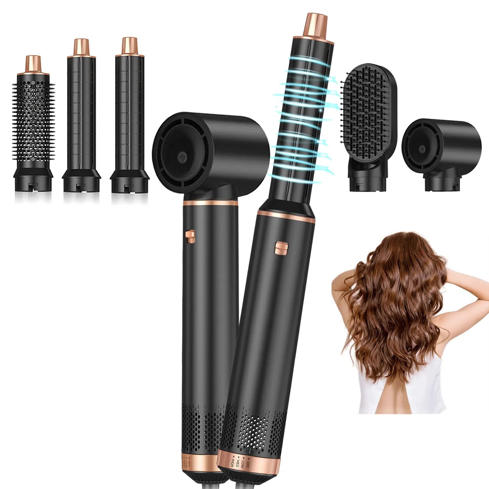 5 in 1 brush for hair dryer hot air brush negative electric hairdryer with comb for fast drying curling
