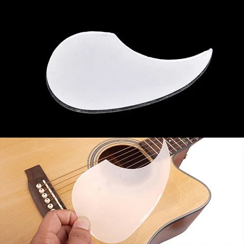 Le goccioline di battipenna per chitarra acustica trasparente Shell protezione per plettro autoadesiva in PVC proteggono la tua superficie per chitarra classica