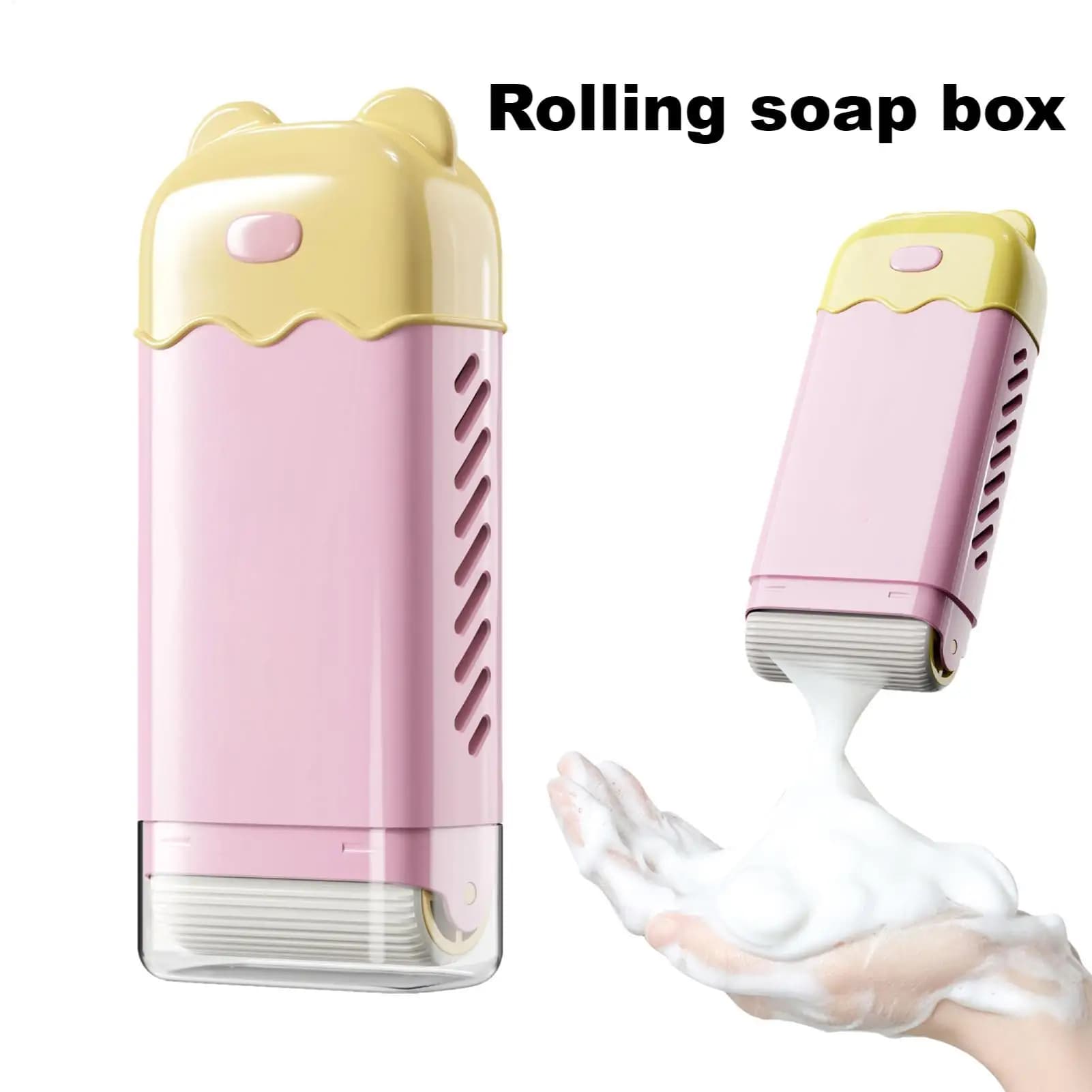 Portable soap dish with rolling, foam soap dish, travel toilet box