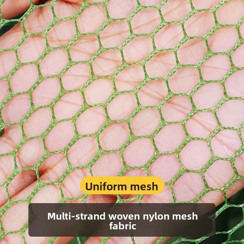 Steel fork small fish net, portable outdoor fishing net, fish protector, fishing net, black pit fish net bag, anti-snag fish net