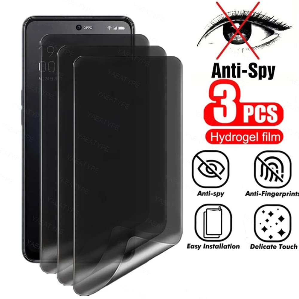 Pellicola idrogel per la privacy da 3 pezzi per Samsung Galaxy A15 A16 A56 A36 A17 A14 A25 A24 A55 A53 A52 A57 A37 A34 A35 Protezione per lo schermo