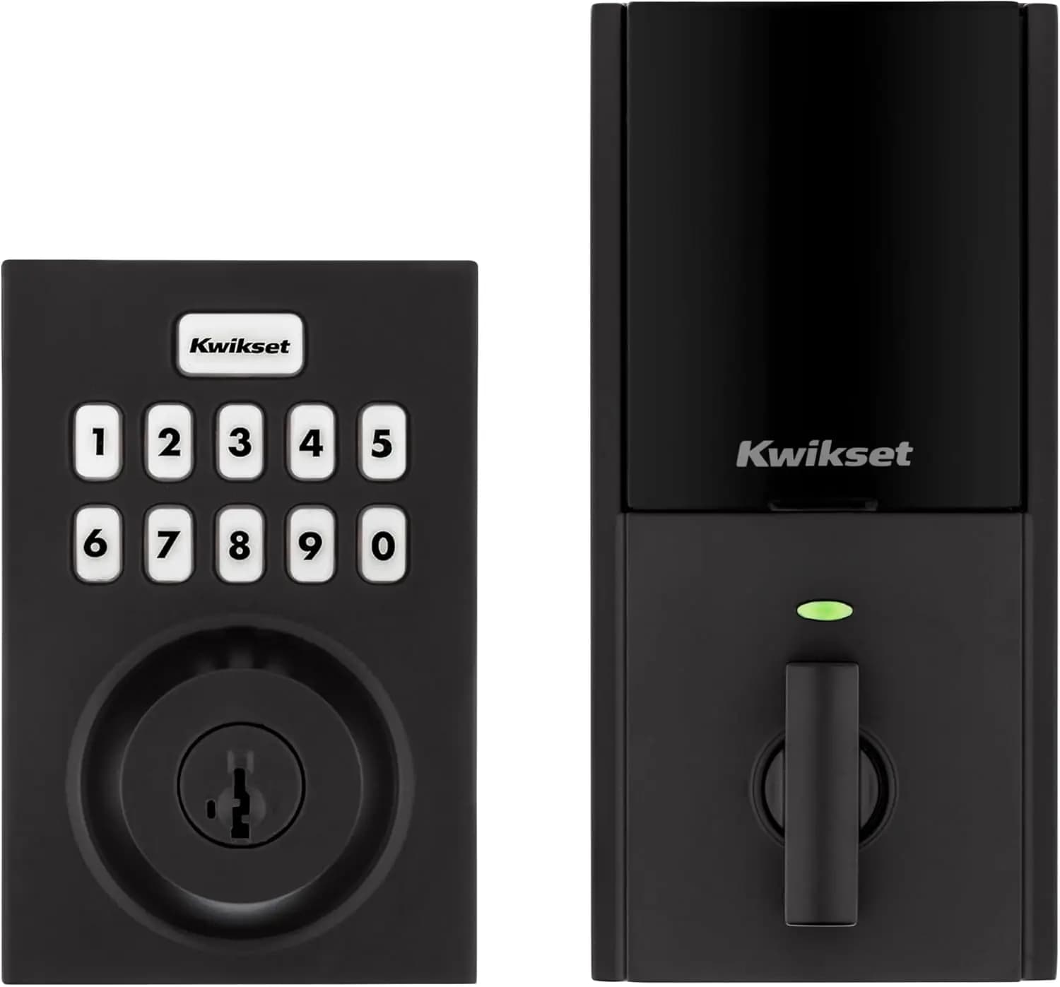 Serratura Intelligente Z-Wave a Lungo Raggio con Tastierino, Codici Personalizzabili, Compatibile con Allarme Sonoro, Richiede Hub, Nero Opaco