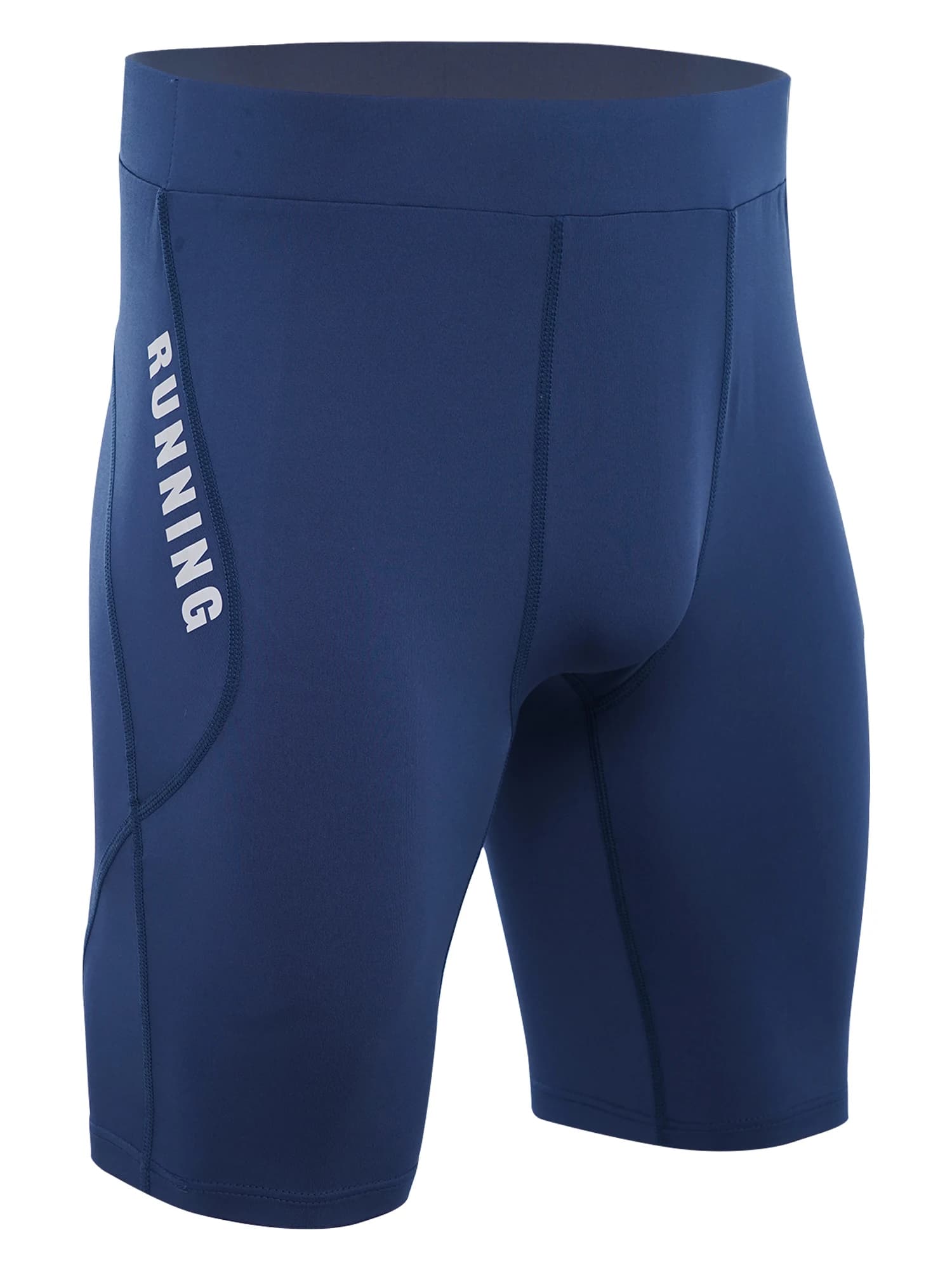 Elasticized men's sports shorts with fast drying with elastic waist and letter print, ideal for cycling, running, training, gym and fitness