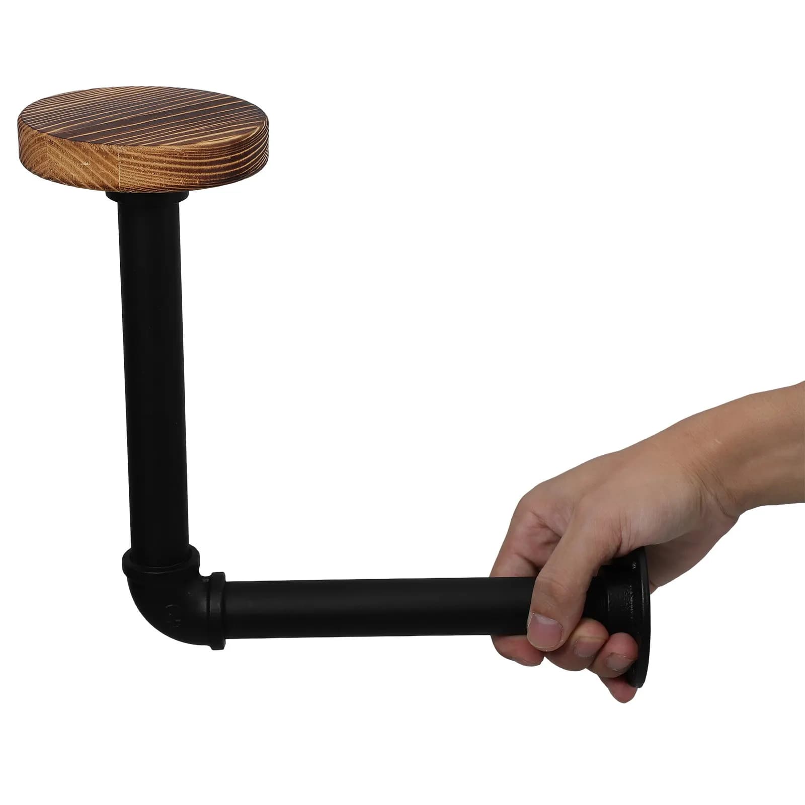 Organizzatore Moderno Minimalista in Ferro e Legno da Parete per Cappelli da Baseball, Cappelli da Cowboy, Caschi, Berretti e Attrezzatura da Moto