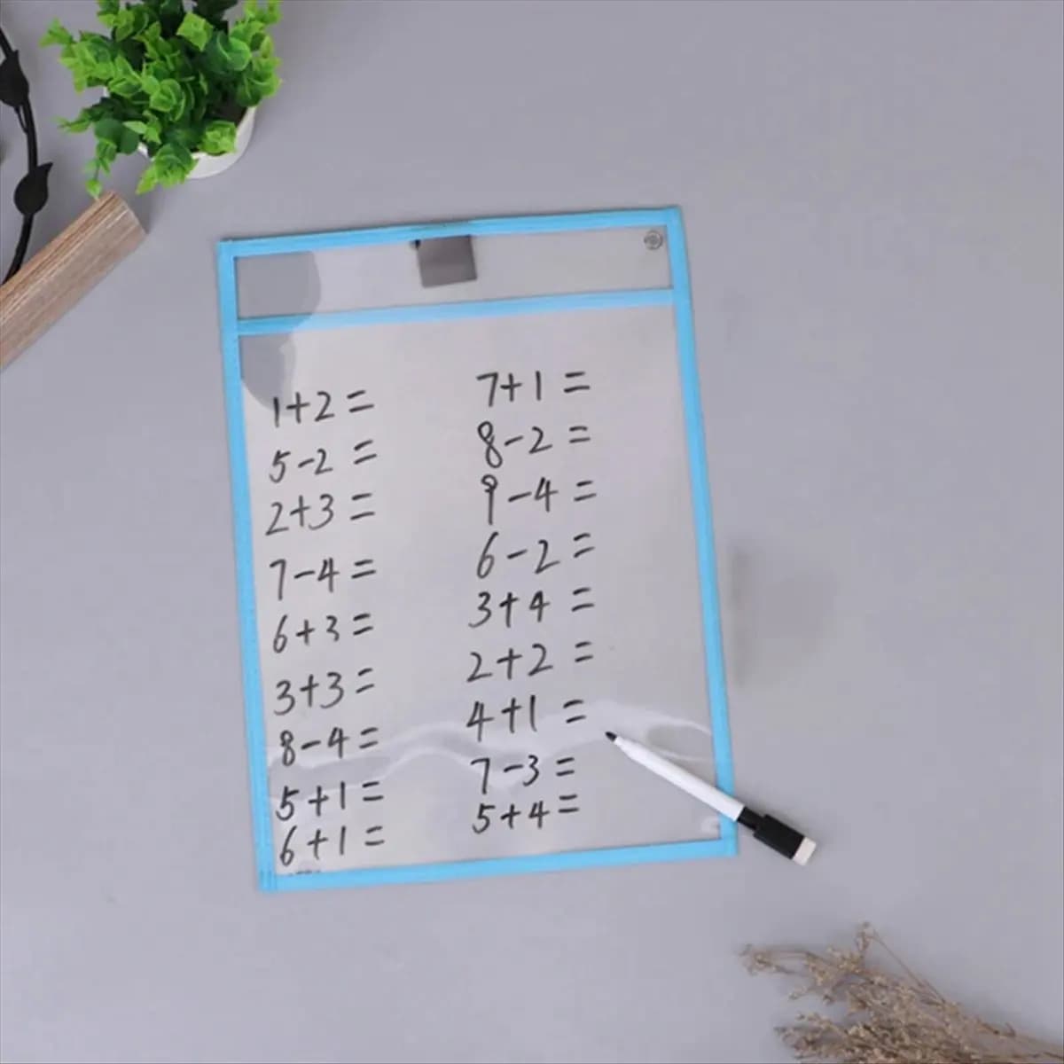 Fits for 10Pcs Transparent File Pocket Folder Sleeves Oversized Reusable Dry Erase Clear Stationery Storage Folder File Pouch