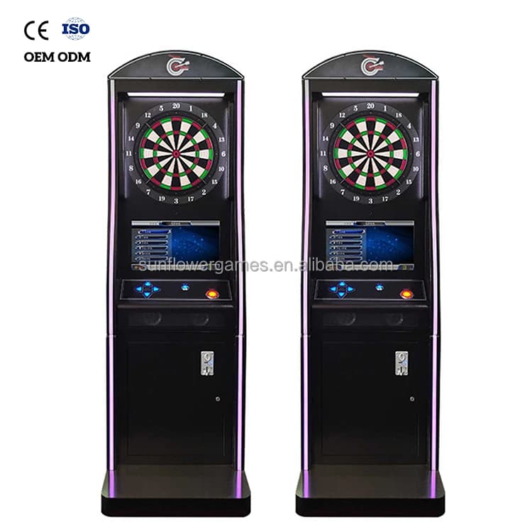 Arcade Dartboard Cabinet Customized Ticket Game Coin Operated Adults Amusement Electronic Tip Soft Dartslive Darts Machine