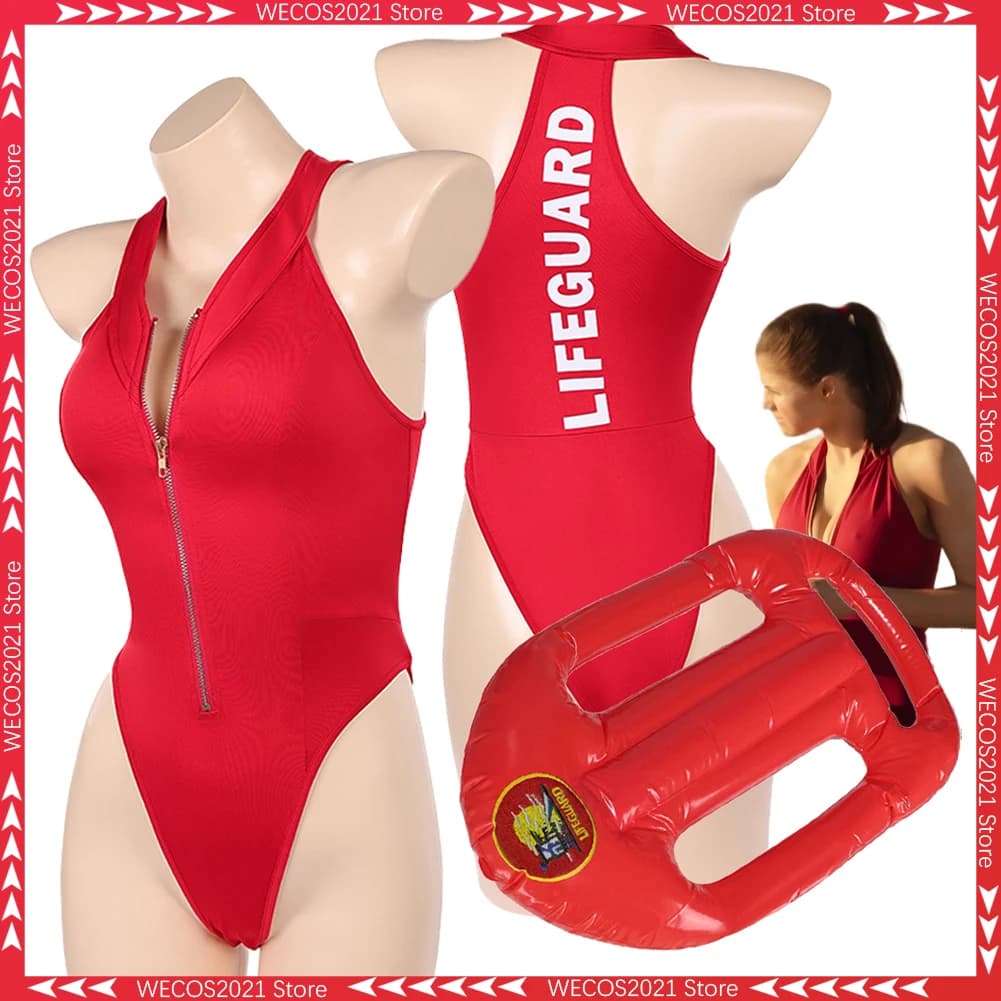 Costume da Bagno Victoria Leeds di Baywatch per Cosplay, Abbigliamento da Spiaggia, Costume Femminile per Halloween, Outfit per Giochi di Ruolo
