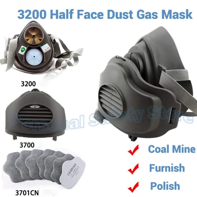 41in1 3700 Type Industrial paint Spray Breather Safety at work Filter Dustproof Full face gas mask Protection from formaldehyde