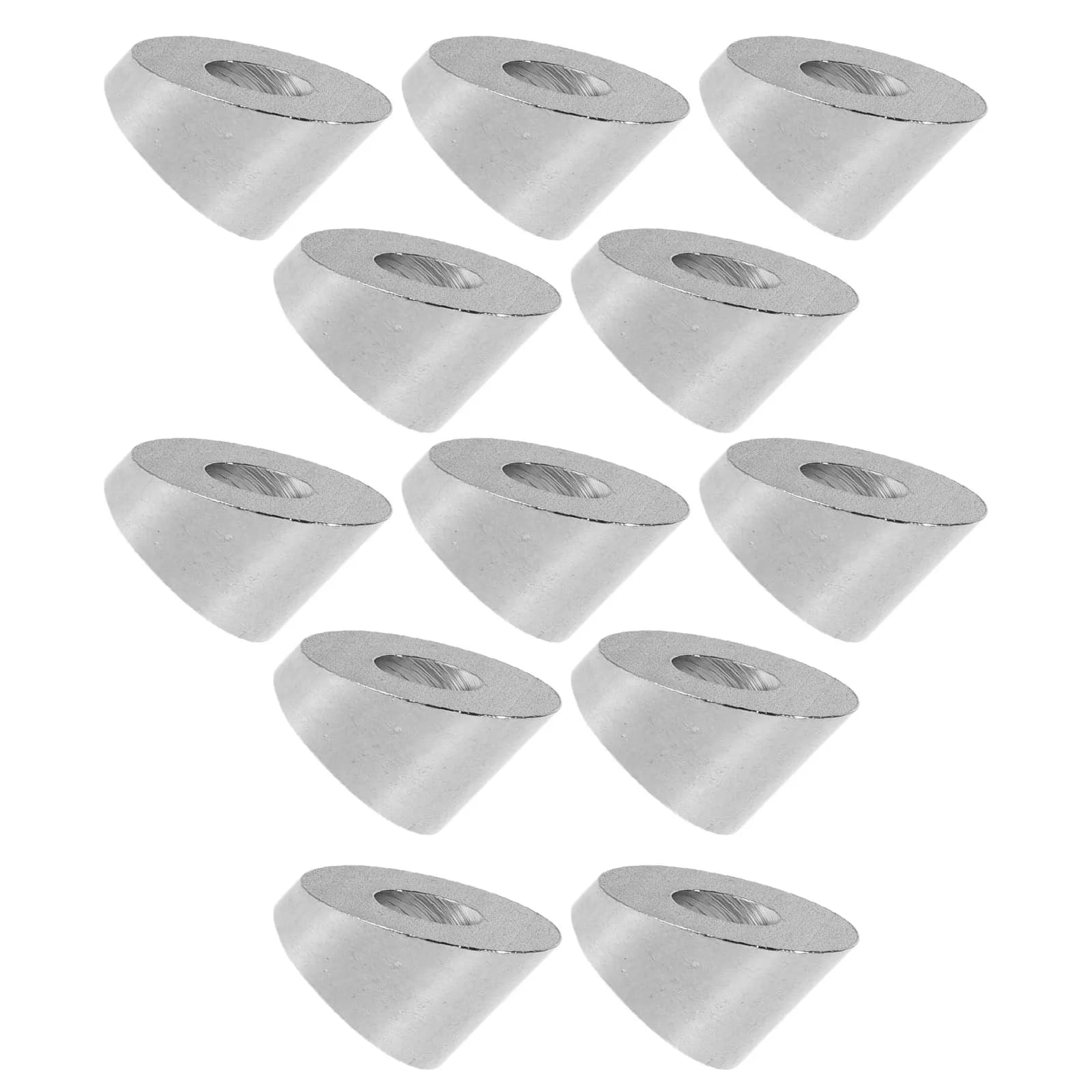 12 Pezzi Rondelle Smussate in Acciaio Inossidabile, Accessori per Cavi Angolati a 30 Gradi, Argento, per Ringhiere di Balconi, Terrazze, Scale, Imbarcazioni e Funi Metalliche