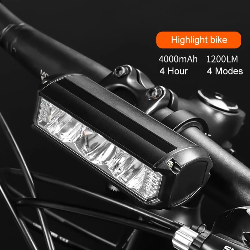 Tachimetro antipioggia Contachilometri Luce del ciclo 120db Altoparlante a tromba Luce anteriore per bici ricaricabile tramite USB con computer da bicicletta 1