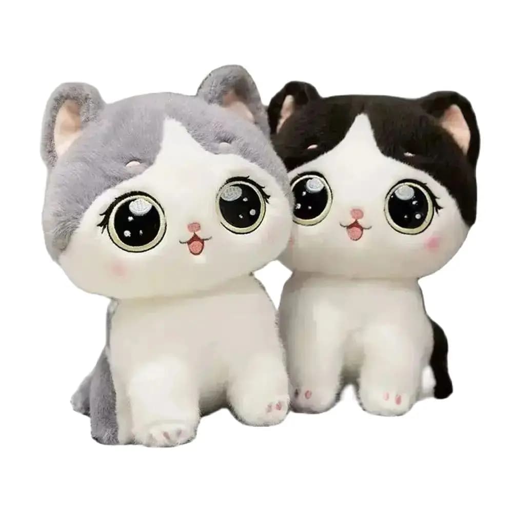 27 CM Super Cute Cat Peluche Creativo Super Morbido Grandi Occhi Lenitivo Animale Bambola Per Il Compleanno Dei Bambini Regalo Di Natale -4