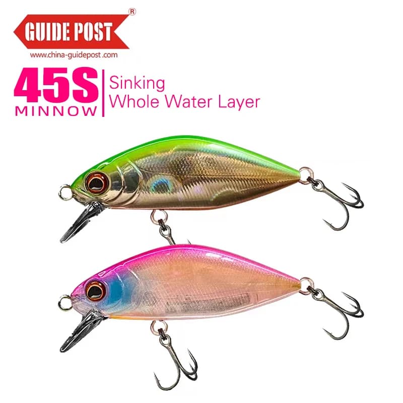GUIDA POST 2023 Nuovo Tangpi Affondamento Minnow Richiamo di Pesca 45mm/3.5g Intera Strato di Acqua Piccolo Richiamo Piele Lentamente Bass Esca Artificiale