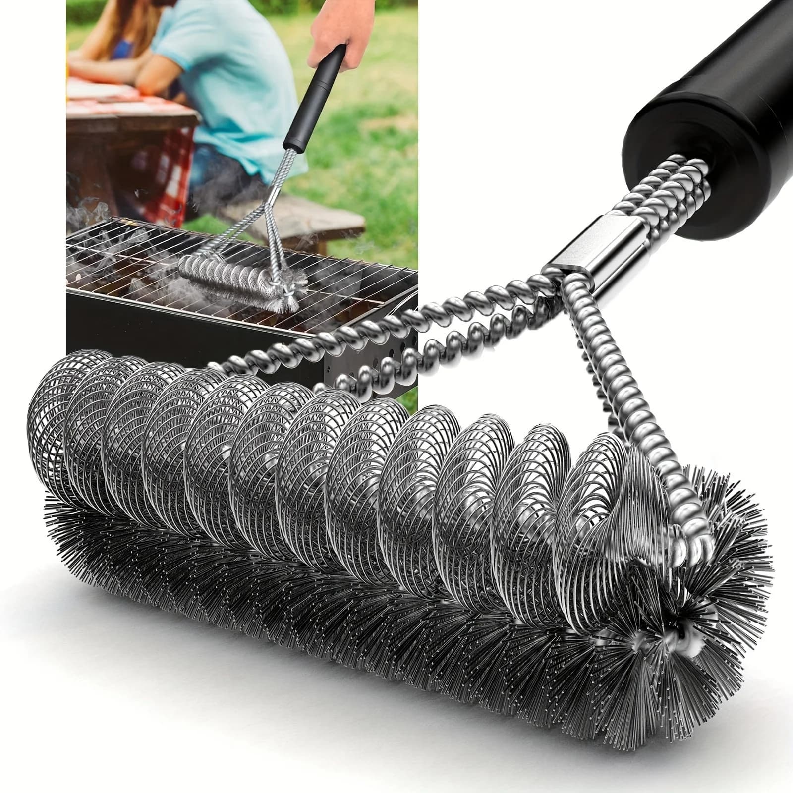 Barbecue Brush, Grid Cleaning Accessory, Stainless Steel Anti-Agents, Barbecue Accessories