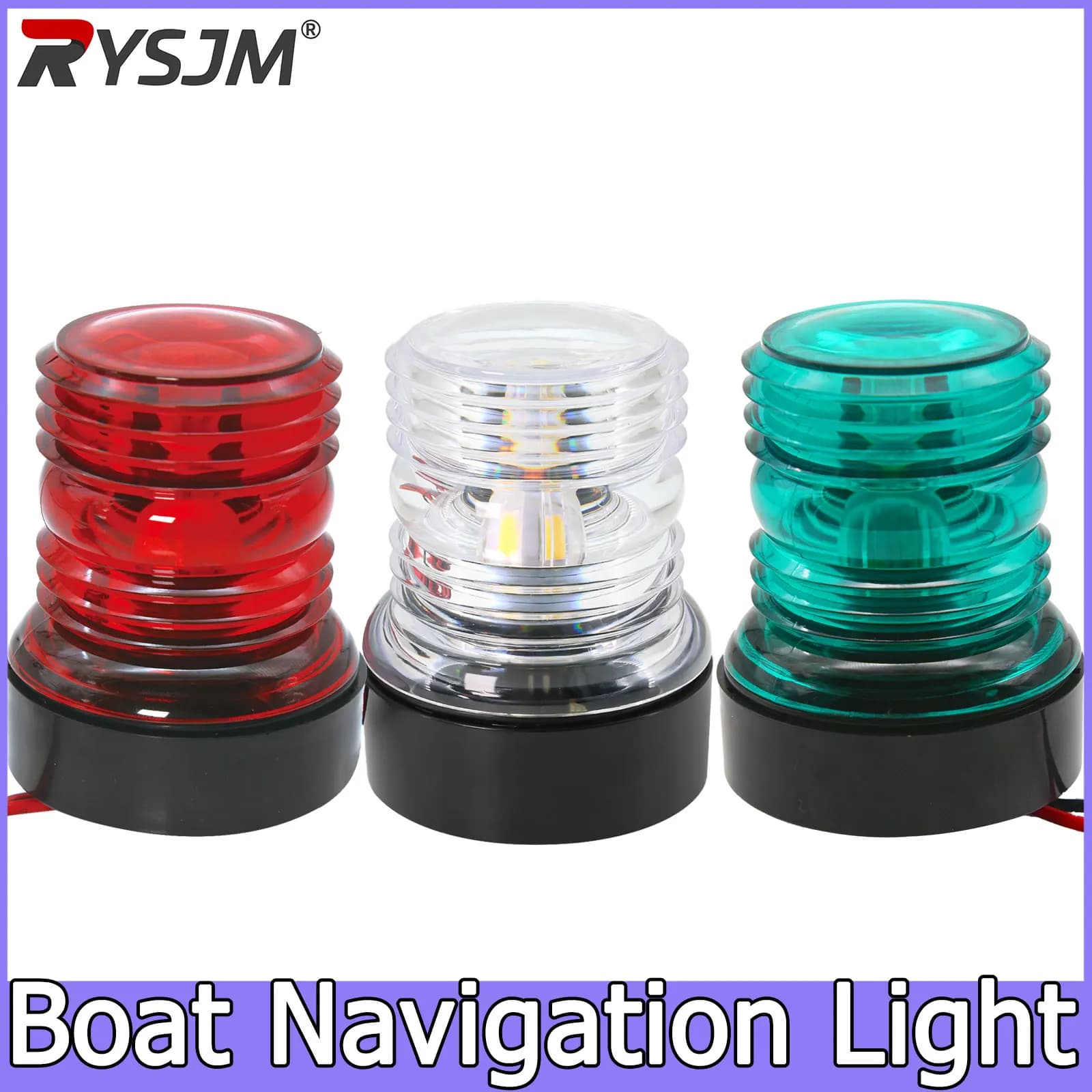 12V LED Navigation Light Waterproof Marine Boat Yacht Light Navigation Anchor Light 360 Degree All Round Boat Light 6300K