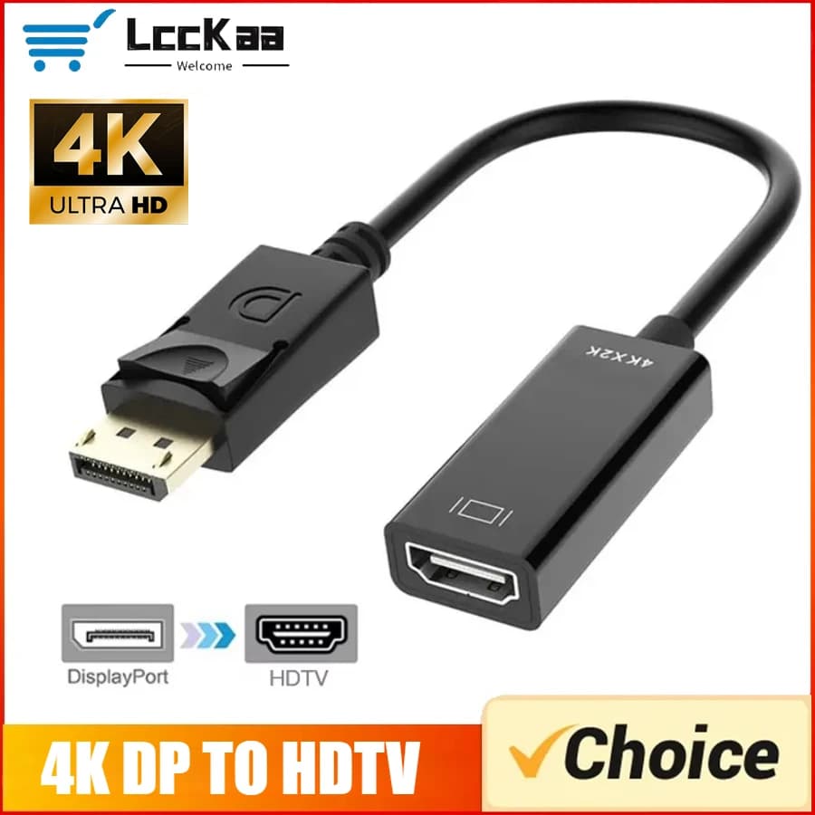 Thunderbolt Mini DP To HDMI-compatible Converter Adapter Male To Female 4K Mini DisplayPort To HDMI Cable for Mac Macbook PC TV