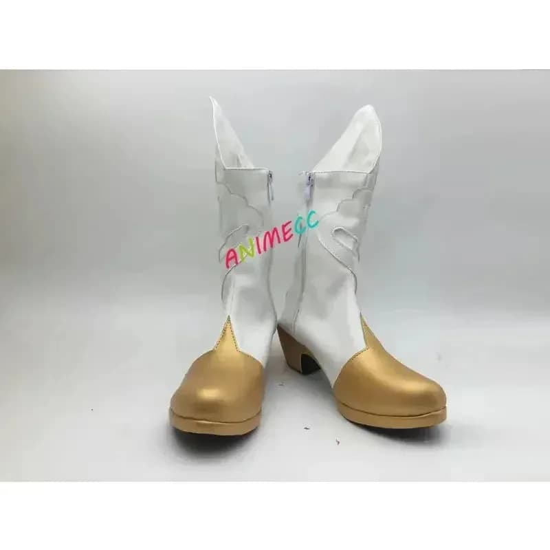 Genshin Impact Cosplay Shoes Traveler Female Lumine Boots Handmade Accept Customization Sizex;8'm6,