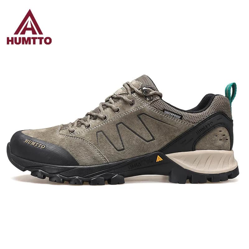 HUMTTO scarpe da trekking da uomo in pelle bovina stivali da caccia da uomo sneakers da esterno scarpe da montagna traspiranti impermeabili resistenti all'usura antiscivolo
