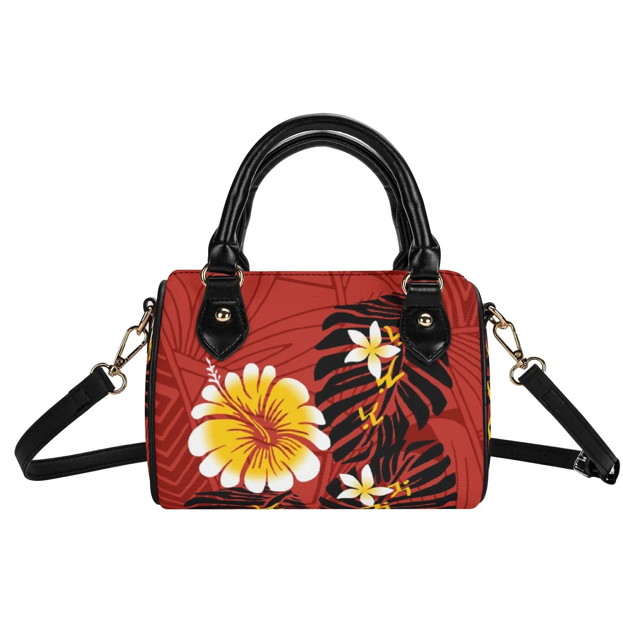 Borsa a tracolla da donna stampata in HD con design delle isole polinesie Borsa a cuscino alla moda Shopping da viaggio Borsa a tracolla a doppio uso