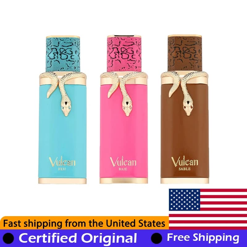 Set di 3 Profumi French Avenue Vulcan Collection Eau de Parfum 100 ML, Fragranze Arabe Originali, Profumo Duraturo Fruttato Floreale con Feromoni