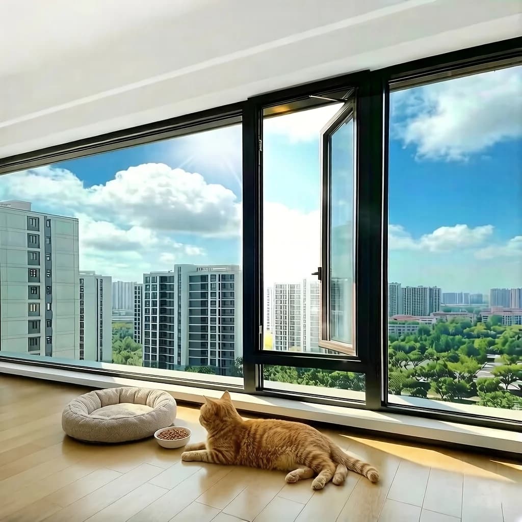 One Way Privacy Window Film No Glue Static Cling Heat Control Daytime Privacy Cut to Size Removable for Office Balcony Glass