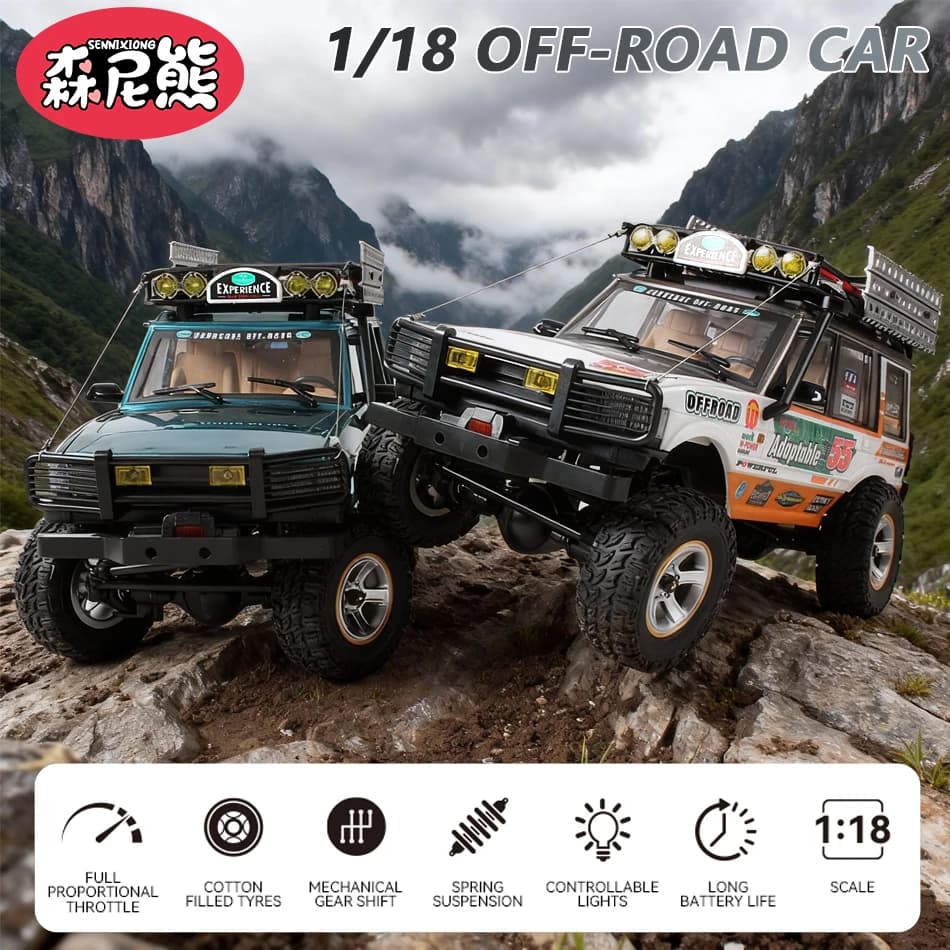 SENNIXIONG 1:18 LR1801 Auto RC Fuoristrada a Quattro Ruote Motrici, Camion da Arrampicata, Buggy per Tutti i Terreni, Giocattolo per Adulti