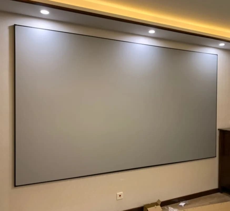 Schermo per Proiettore ALR Grigio Cristallo 120 Pollici 16:9 HD 3D 1.8 Gain, Montaggio a Parete per Home Theater, per Proiettore Laser a Lunga Gittata
