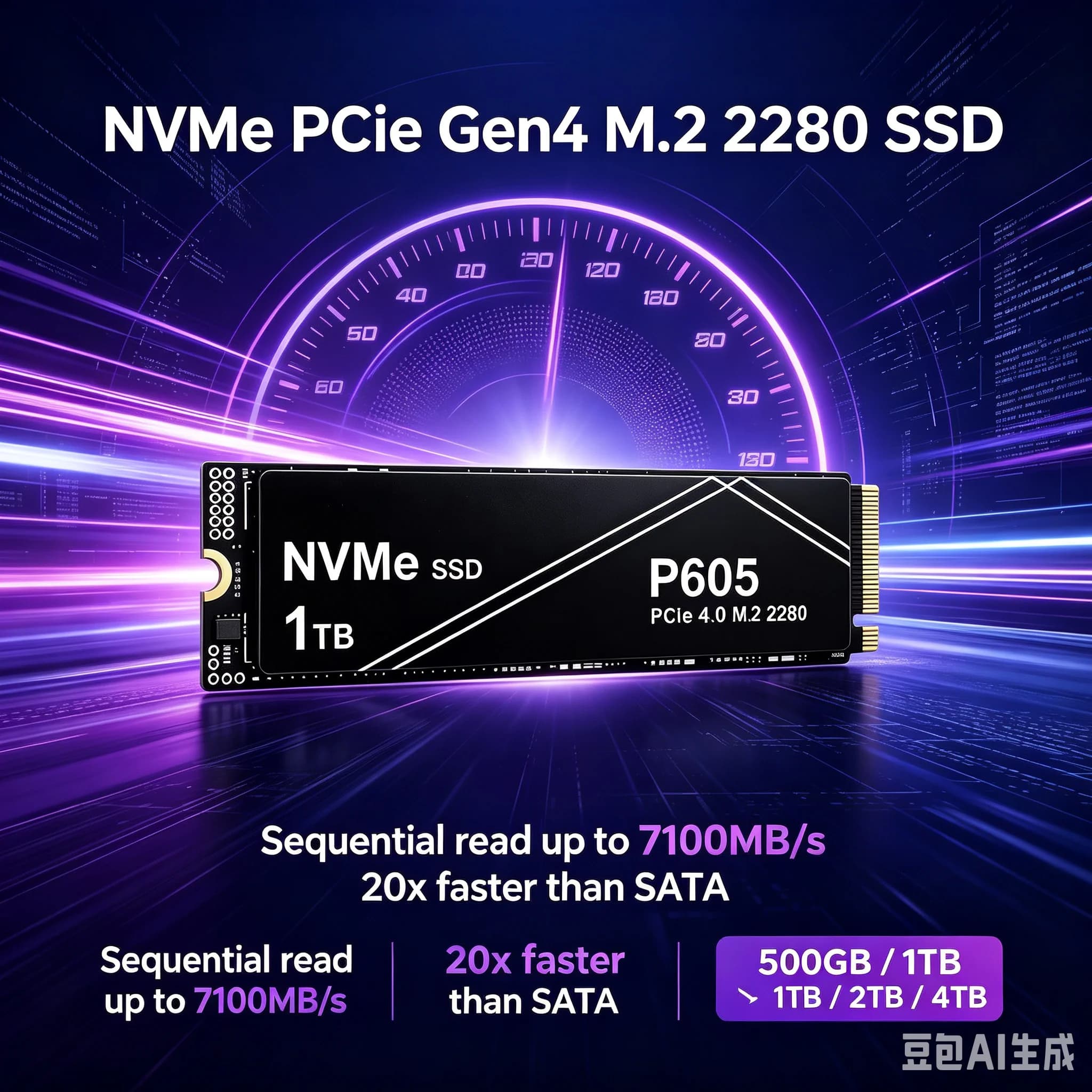 New P605 1TB 2TB 4TB NVMe PCIe Gen 4 NVMe M.2 2280 SSD Solid State Drives for Gaming Computer Laptop PS5