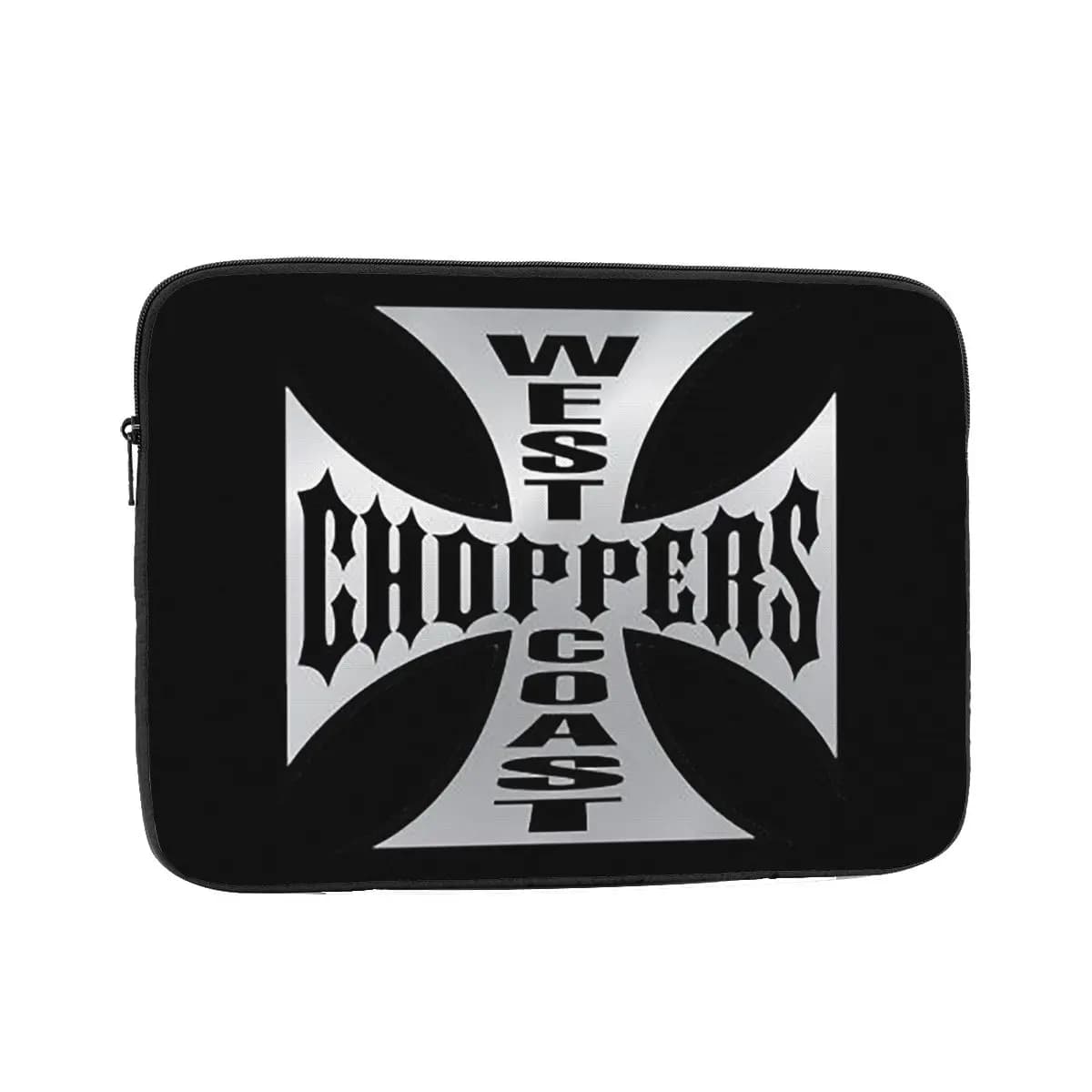 Custodia protettiva per laptop personalizzata West Coast Iron Cross Choppers Borsa per notebook Custodia antiurto per tablet