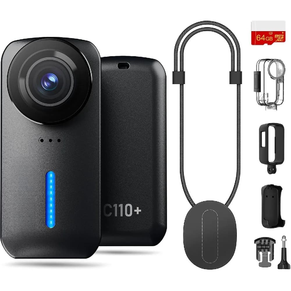 4K Mini Body Camera 6-Axis Gyro Stabilization 170° Wide Angle Magnetic POV Wearable Action Camera 30M Waterproof Shoot Vlog