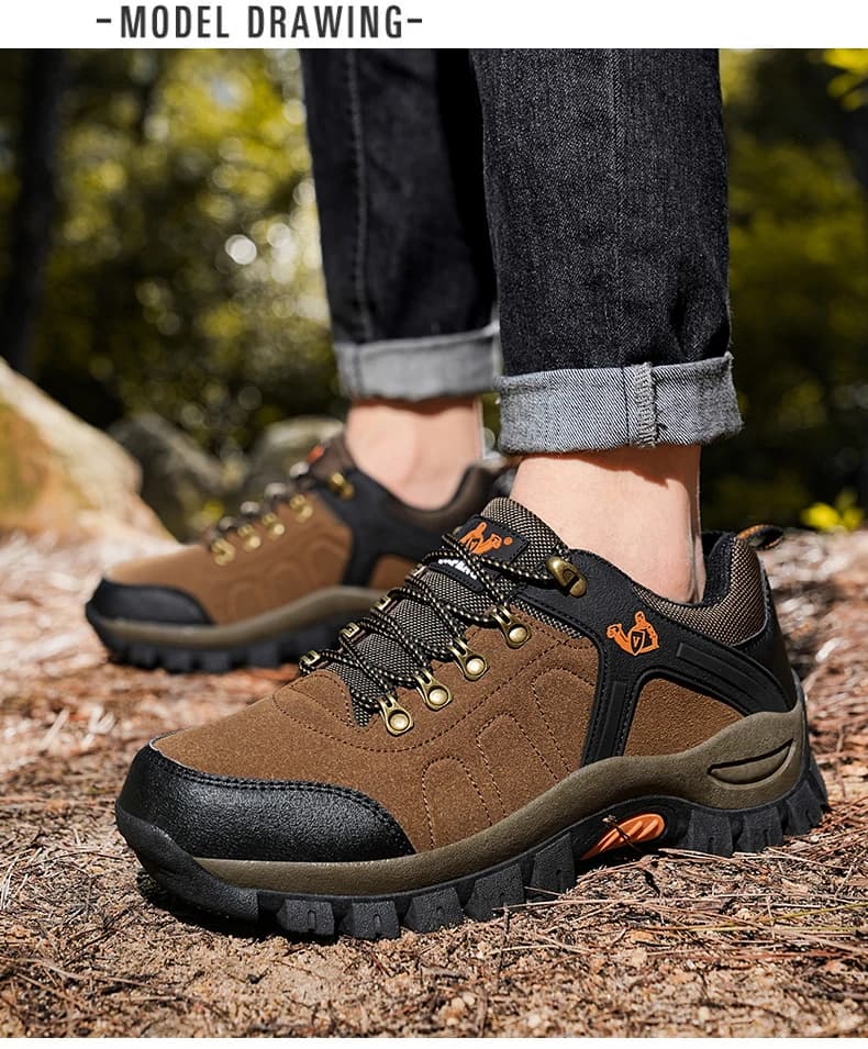Scarponi Classici da Trekking per Uomo e Donna, Sneakers Antiscivolo per Esterni Estate Inverno, Stivaletti alla Moda, Scarpe da Arrampicata in Gomma per Ragazzi, Autunno