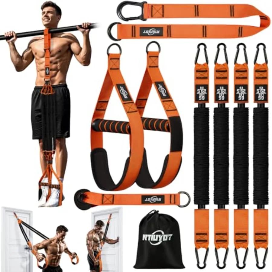 Strength Steps Reinforced with Handle for Traction Bar, Full Body Training, Home Gym, Power Strength Exercises, Black