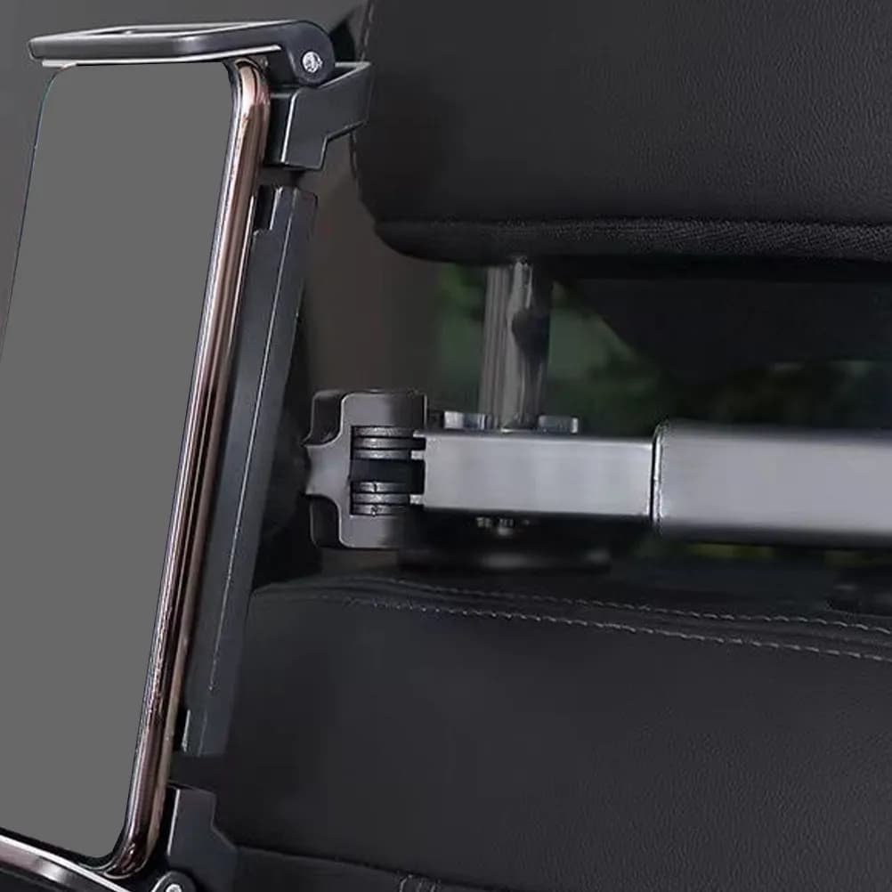 Car Tablet Holder Solid Headrest Mount 360 Degree Rotation Adjustable Clamp Phone Holder Backseat Car Tablet Stand