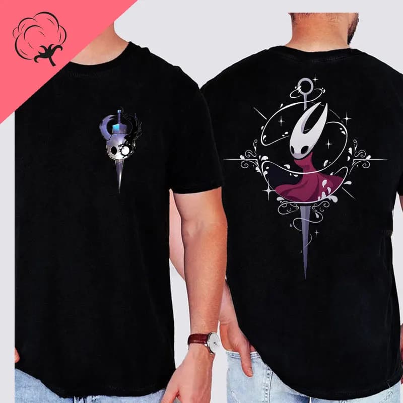 2025 New Fashion Game Tees Silk Song Graphic Hollow Knight T-shirt da uomo Skull Graphic Gothic Anime Tshirt da donna in cotone allentato Top
