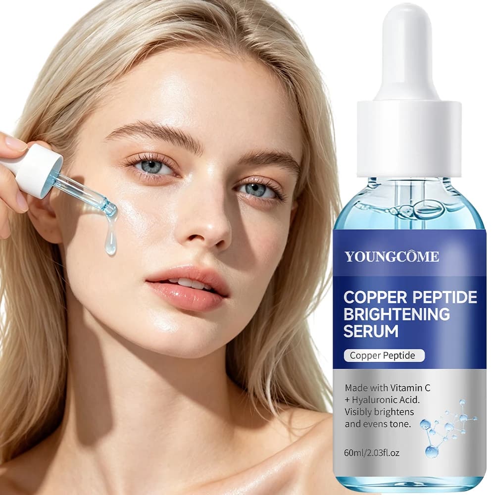 Face Serum | YOUNGCOME Copper Peptide Serum with Vitamin C & Hyaluronic Acid, Lightweight Daily Facial Care for Smooth Skin, Sui