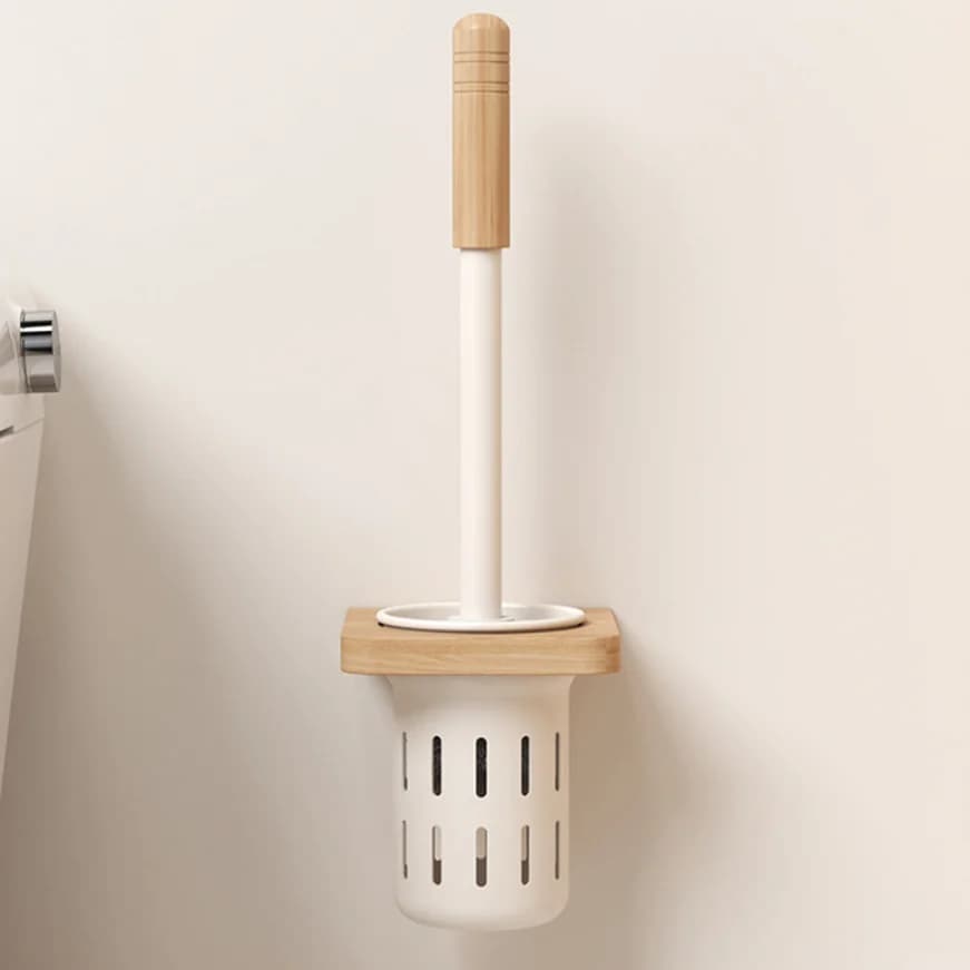 Spazzola per WC - Set completo per la pulizia del WC - Portaoggetti da parete per il bagno - Articolo di lusso per case moderne