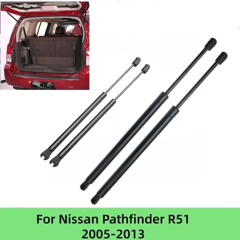 4 pezzi per Nissan Pathfinder R51 2005-2012 2013 bagagliaio posteriore per auto portellone + finestra in vetro molla a gas ammortizzatore supporti a gas supporto di sollevamento