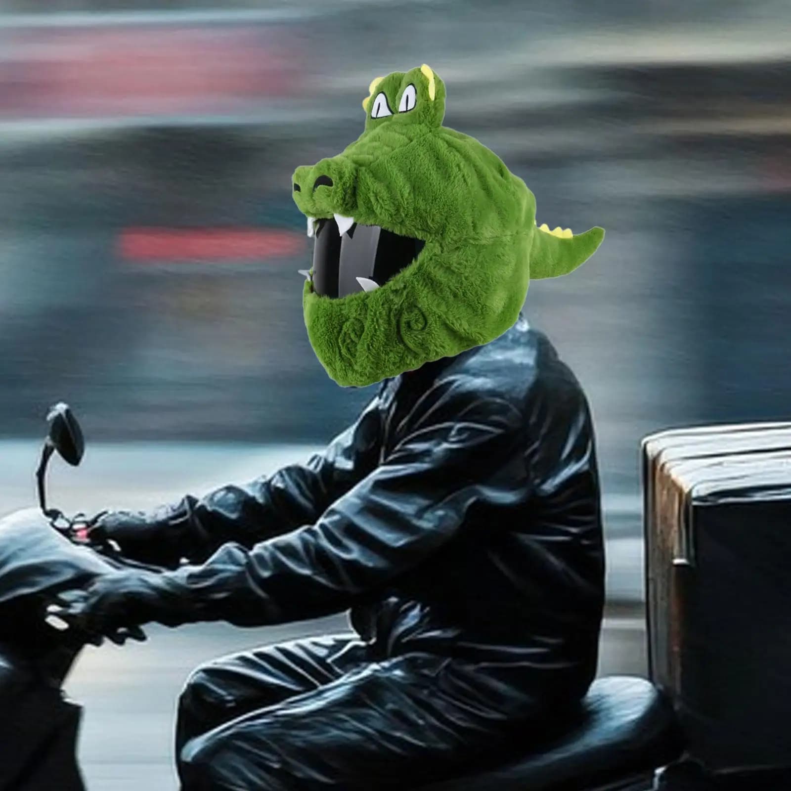 Copricasco in Peluche Stile Cartone Animato Divertente, Manica per Casco Integrale per Avventure all'Aperto