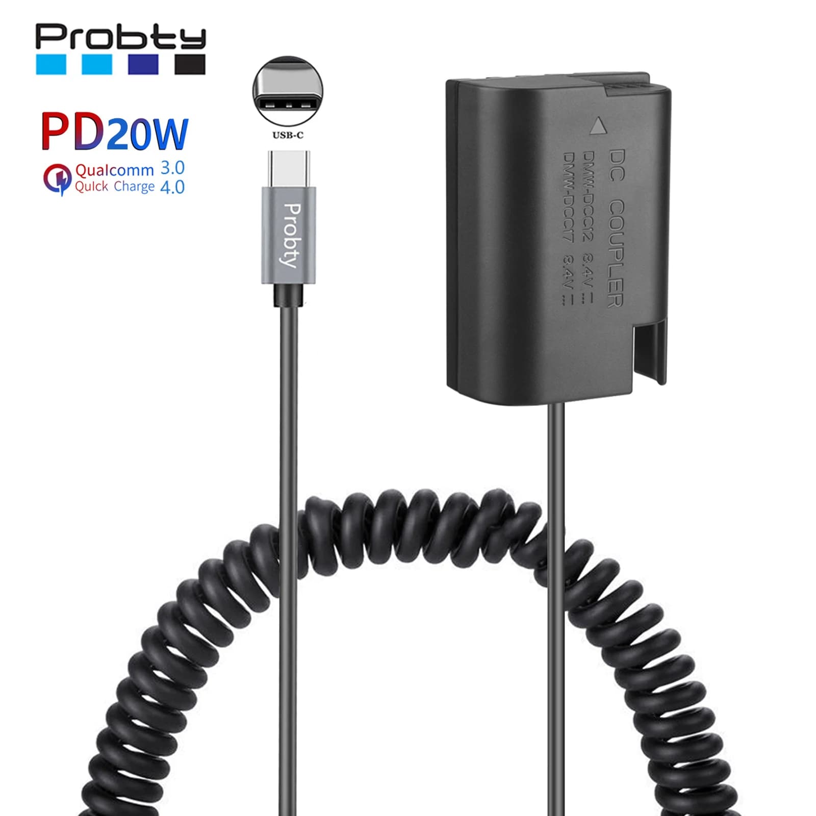 PD USB-C DMW-BLK22 Battery Power Adapter for Panasonic Lumix G9 DC-S5K DC-S5 GH5S GH5 II GH6 Camera Charger