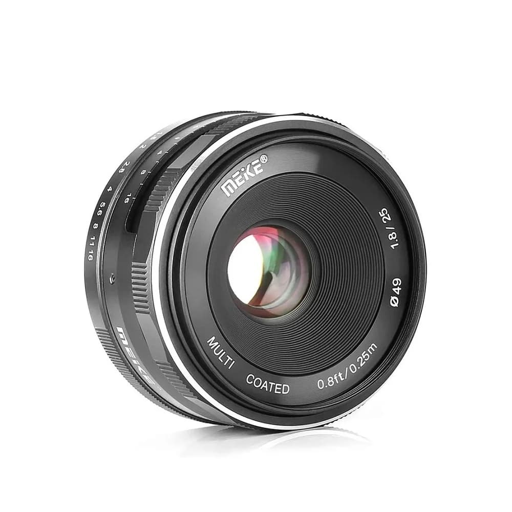 Meike 25mm F1.8 Obiettivo fisso principale con messa a fuoco manuale ad ampia apertura per Olympus Lumix Micro 4/3 G7 GX85 GX9 G95 GH5 GH6 G9 G85 E-M1