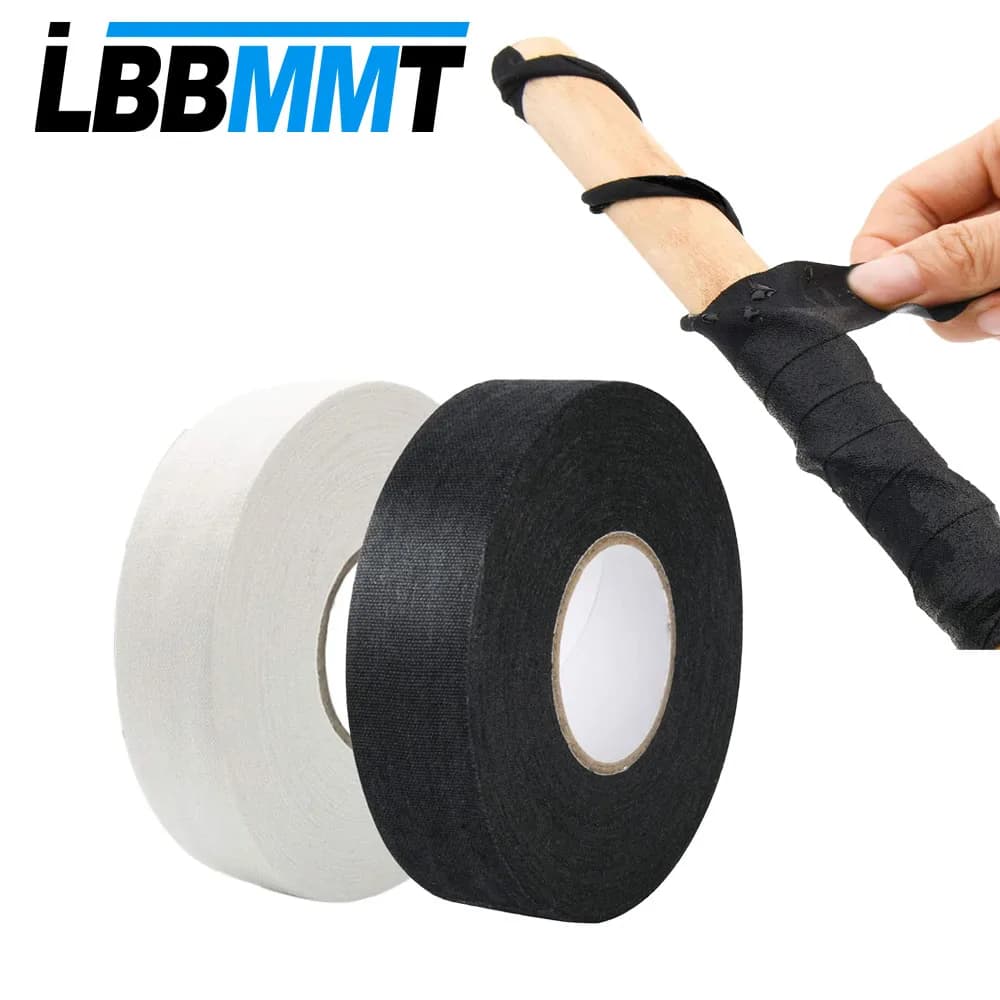 Multipurpose tape in hockey fabric, 2.5 cm x 25 m strong adhesive, for lacrosse, baseball bats, rackets, traction bars, gym, sports gift